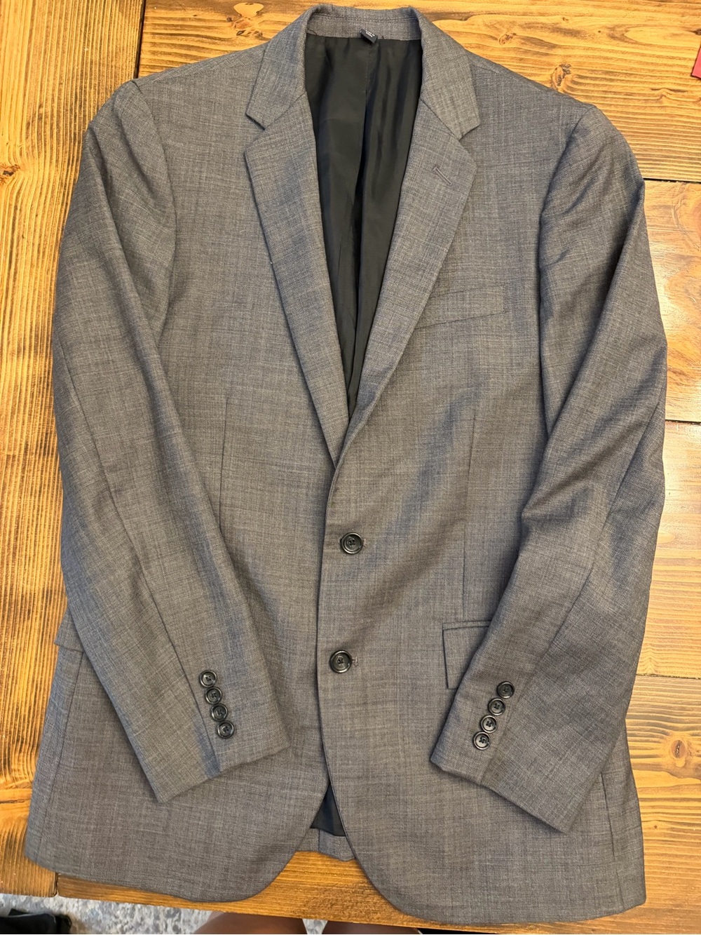 J. Crew Men's Heather Gray Two-Button Blazer